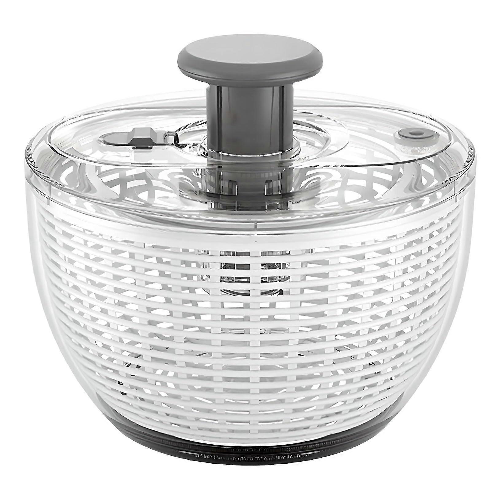 Salad Spinner, 6L Quickly Spins Vegetables, with Comfortable Pusher and Brake Button