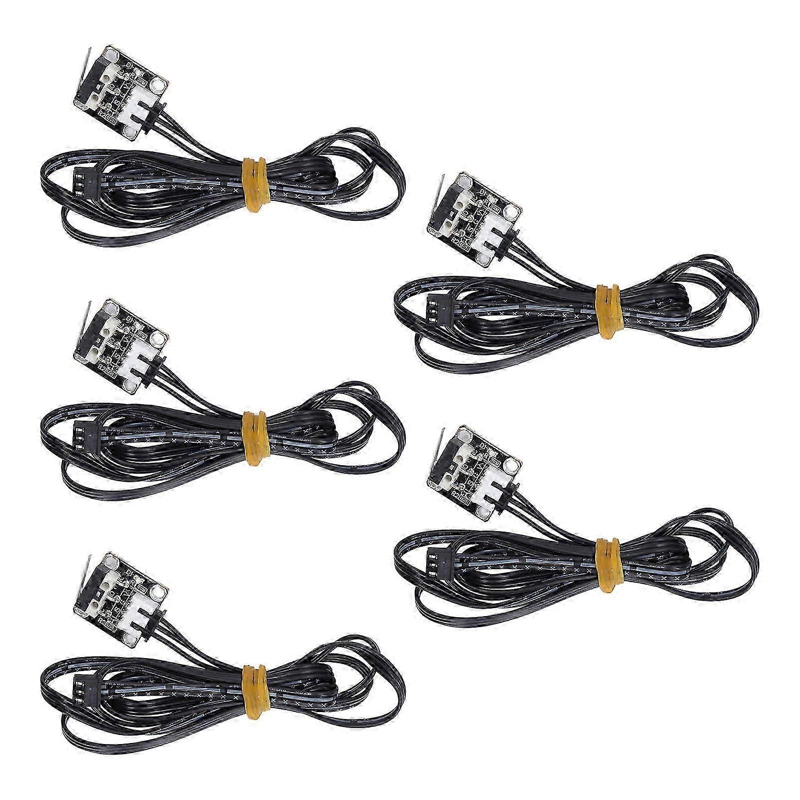 5 Pcs End Stop Limit Switch 3 Pin Flame Retardant 3D Printer Endstop Limit Switch Module for Ender 3