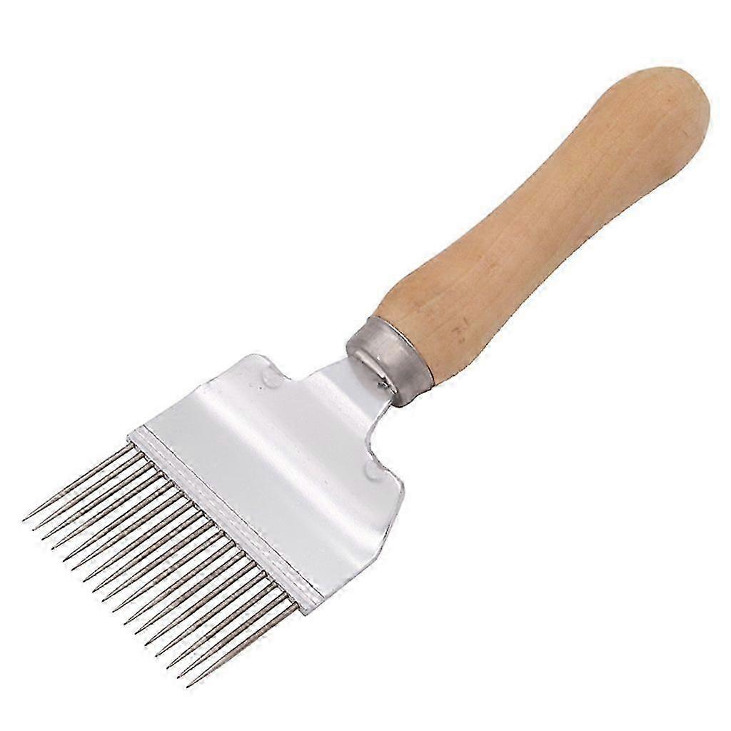 Beekeeping Honey Fork Shovel Tool with Wooden Handle - Stainless Steel Comb Lifter for Beekeepers
