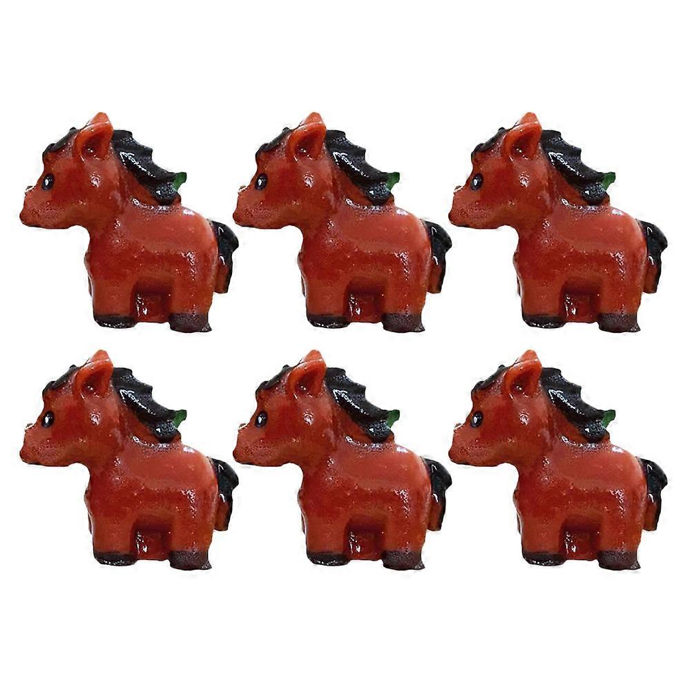 Resin Decorations Mini Ornament for Decoration 6Pcs Set