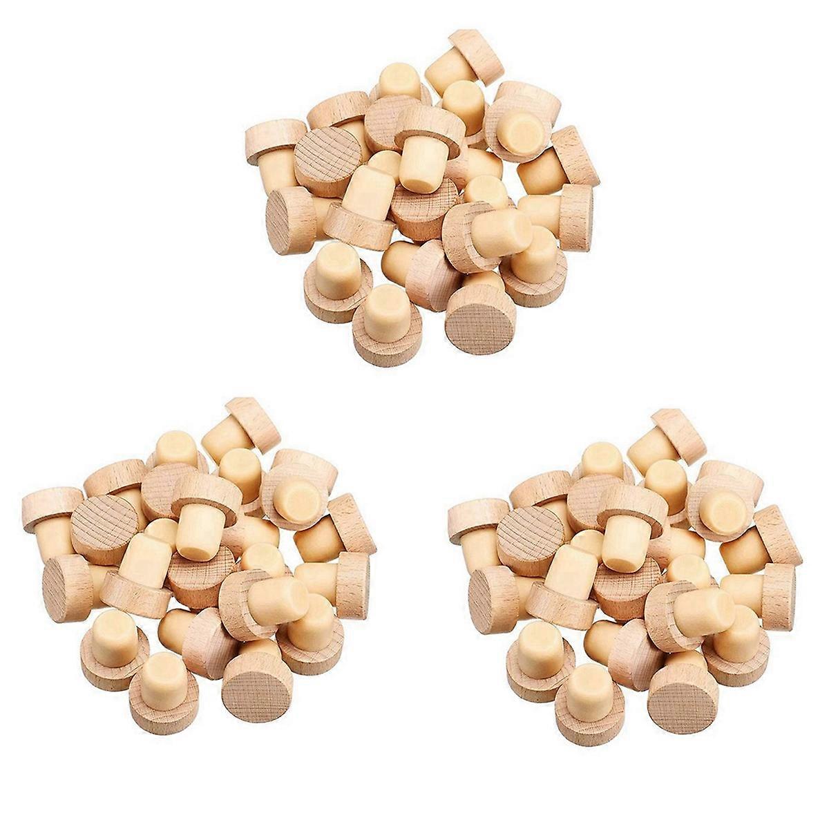 150Pc Wine Bottle Cork T Shaped Cork Plugs for Wine Cork Wine Stopper Reusable Wine Corks Wooden and