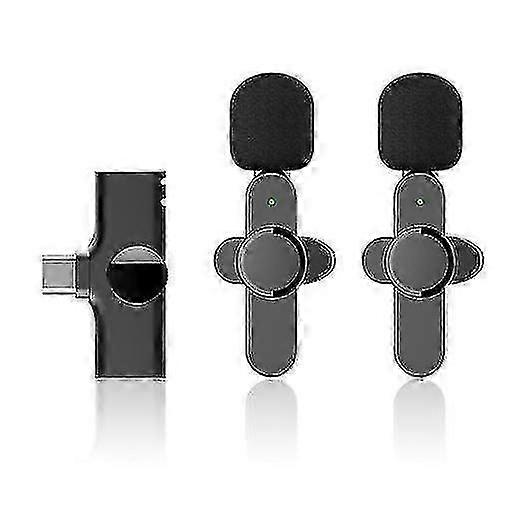 Dual Wireless Lavalier Lapel Microphone For Iphone, Android, Camera, Cordless Double Mics Plug-play 2.4g