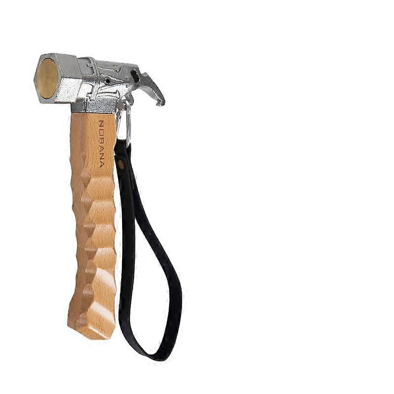 Outdoor and household hammer, made of stainless steel and beech, compact and practical
