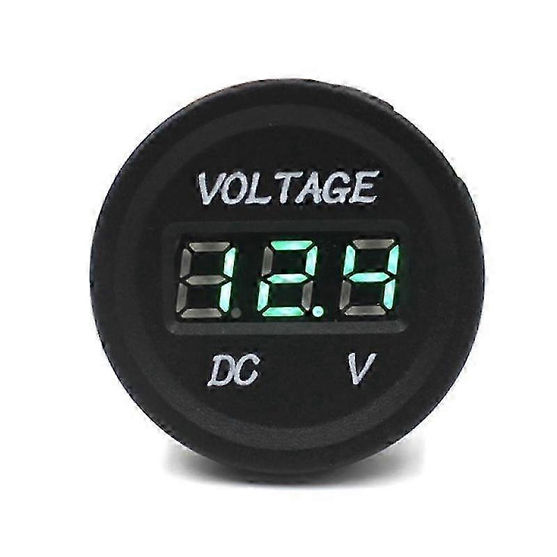 Waterproof LED voltmeter for car motorcycle 12V-24V DC digital display green