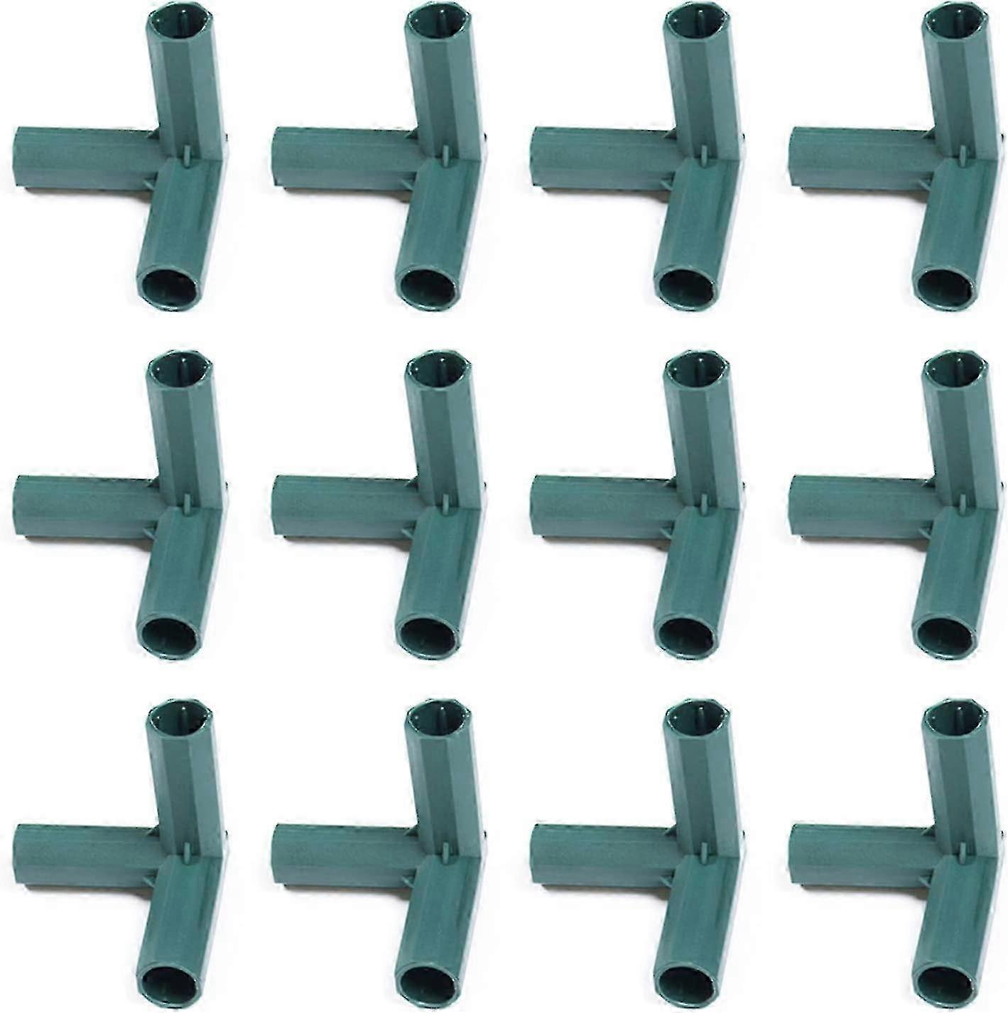 12 パック 16mm 3 ウェイ PVC 継手、頑丈な温室フレームコネクタ、 PVC パイプジョイント、温室構造部品