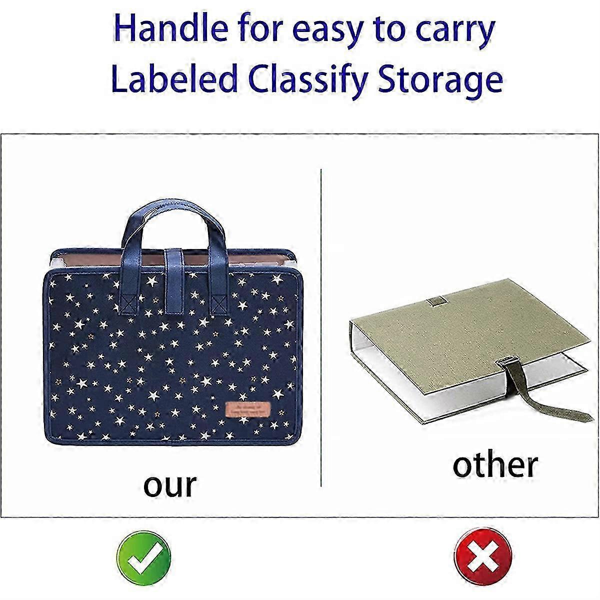 13 Pockets File Folders/Expandable Filing Folders with Handle