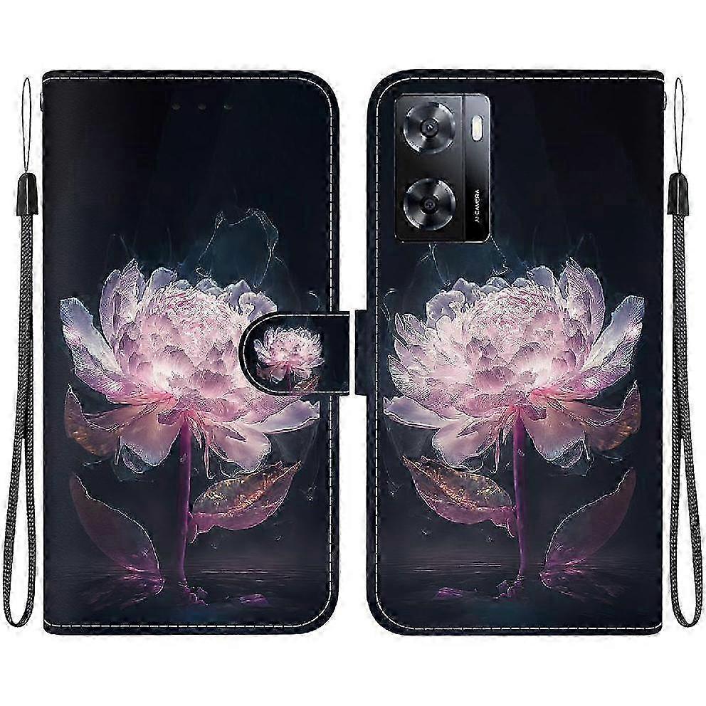 Case For OnePlus Nord N300 Painted Wallet Cover with Card Slots Com...