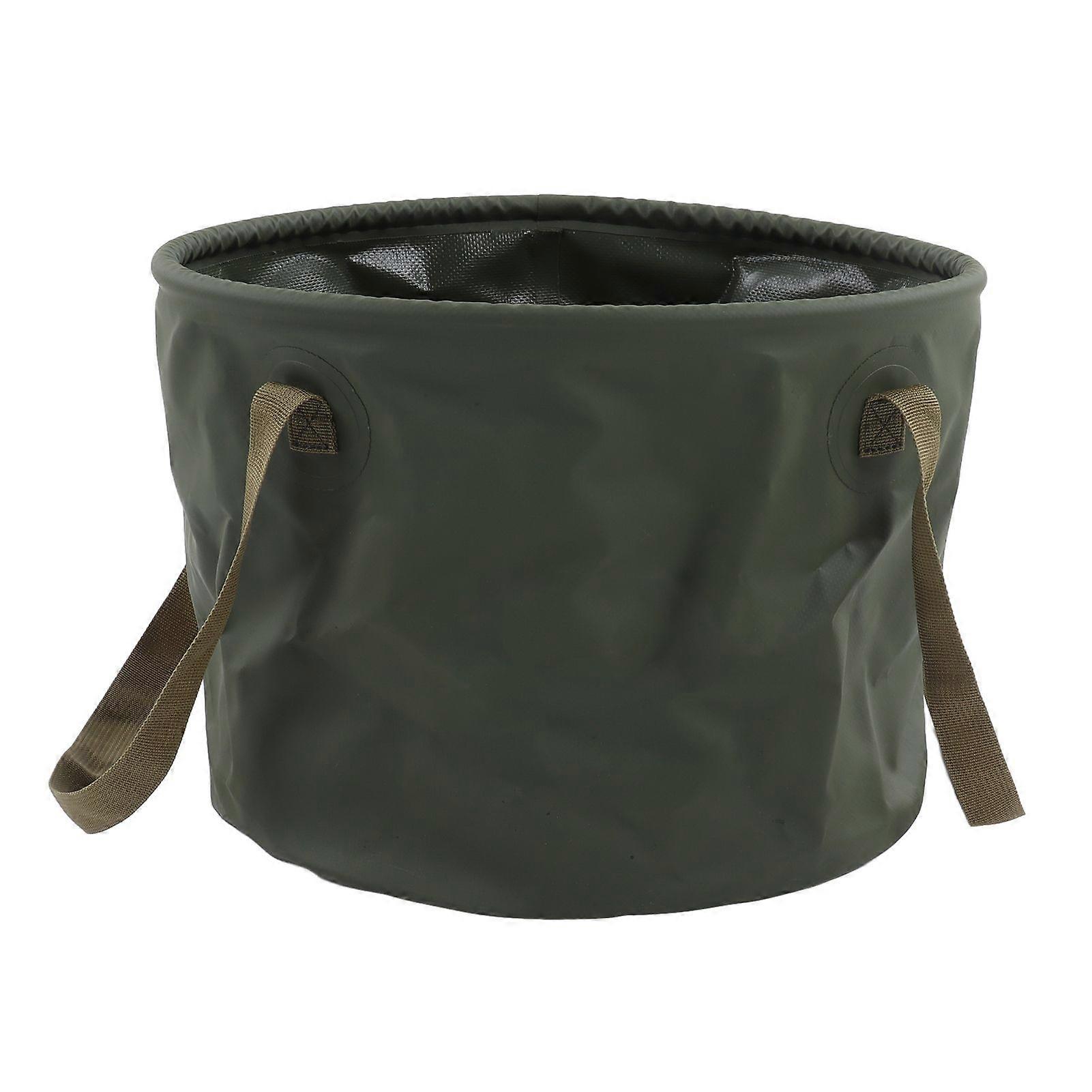 20L Collapsible Bucket Lightweight Space Saving Multifunctional Green Portable Bucket for Outdoor Camping Travelling Home