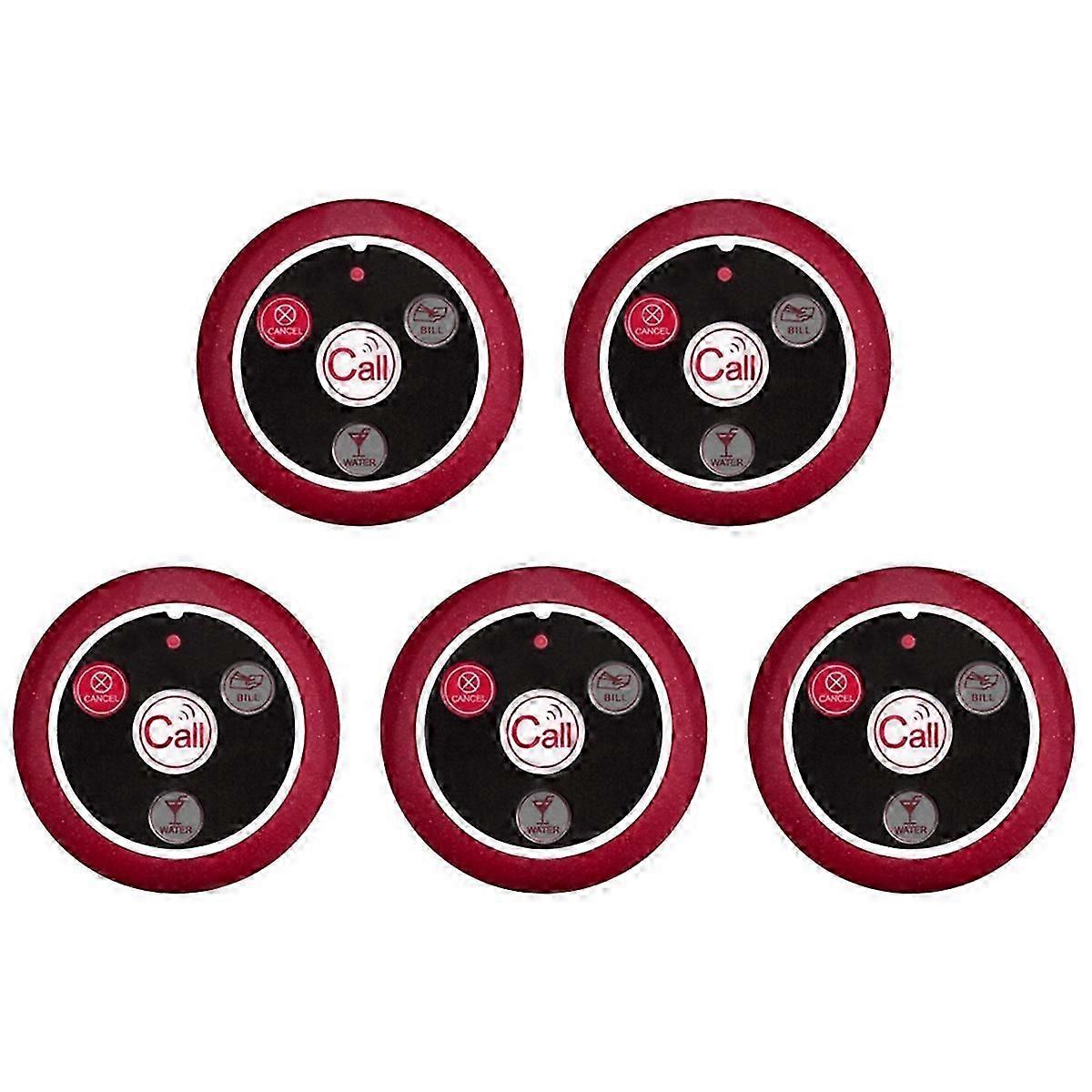 Restaurant Pager Wireless Waiter Transmitter 433MHz Red A