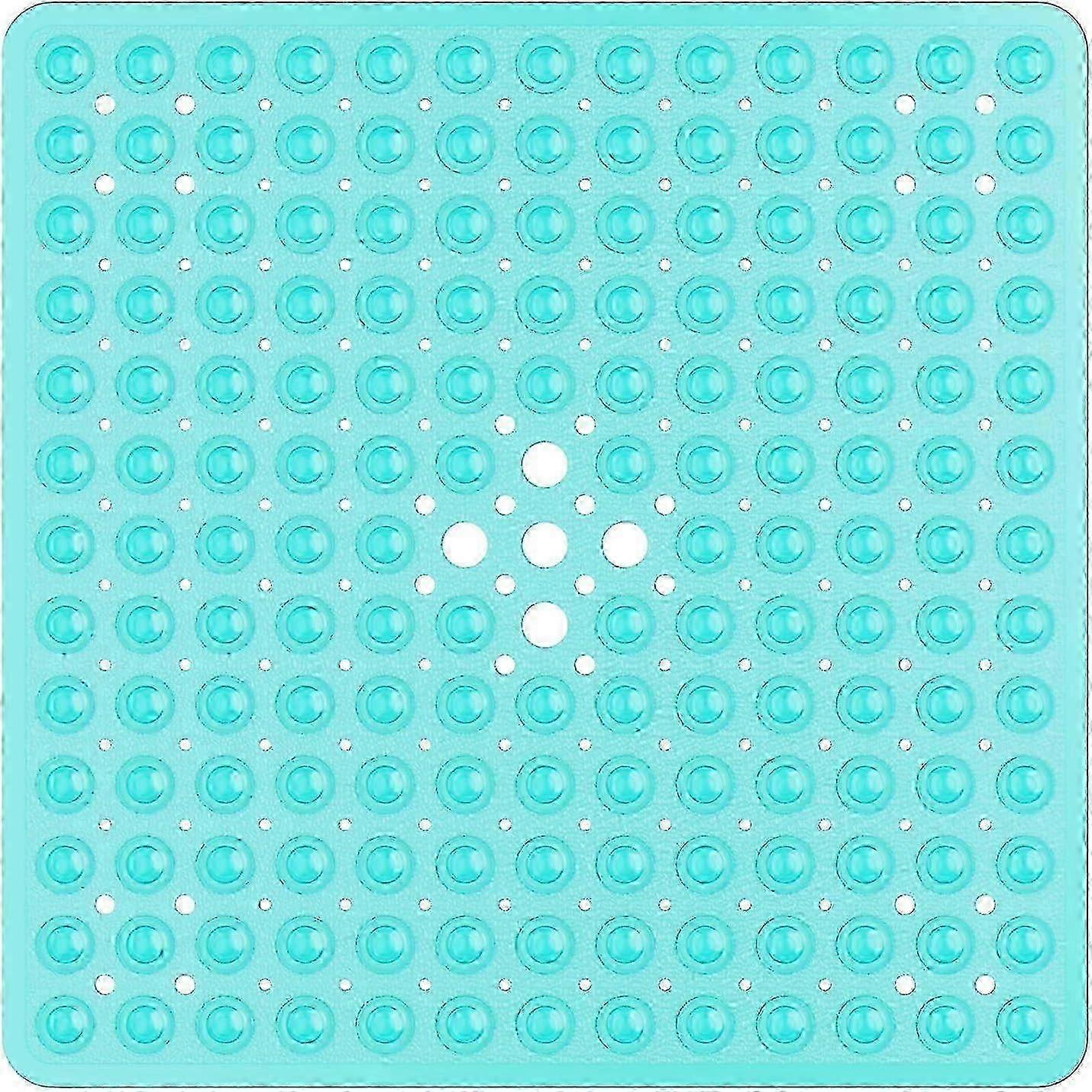 Green Shower Mat For Safe And Clean, Odor-Free Construction Ensures Freshness, Power-Grip Suction Cups Secure To Floors, 53 X 53 Cm, Non-Slip