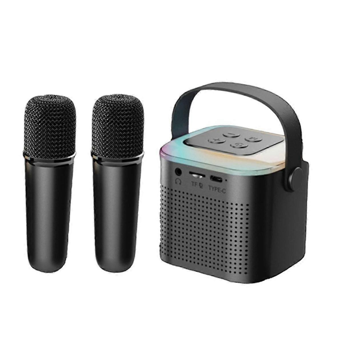 Portable Bluetooth 5.3 Speaker System with 2 Wireless Microphones - Home Singing Speaker