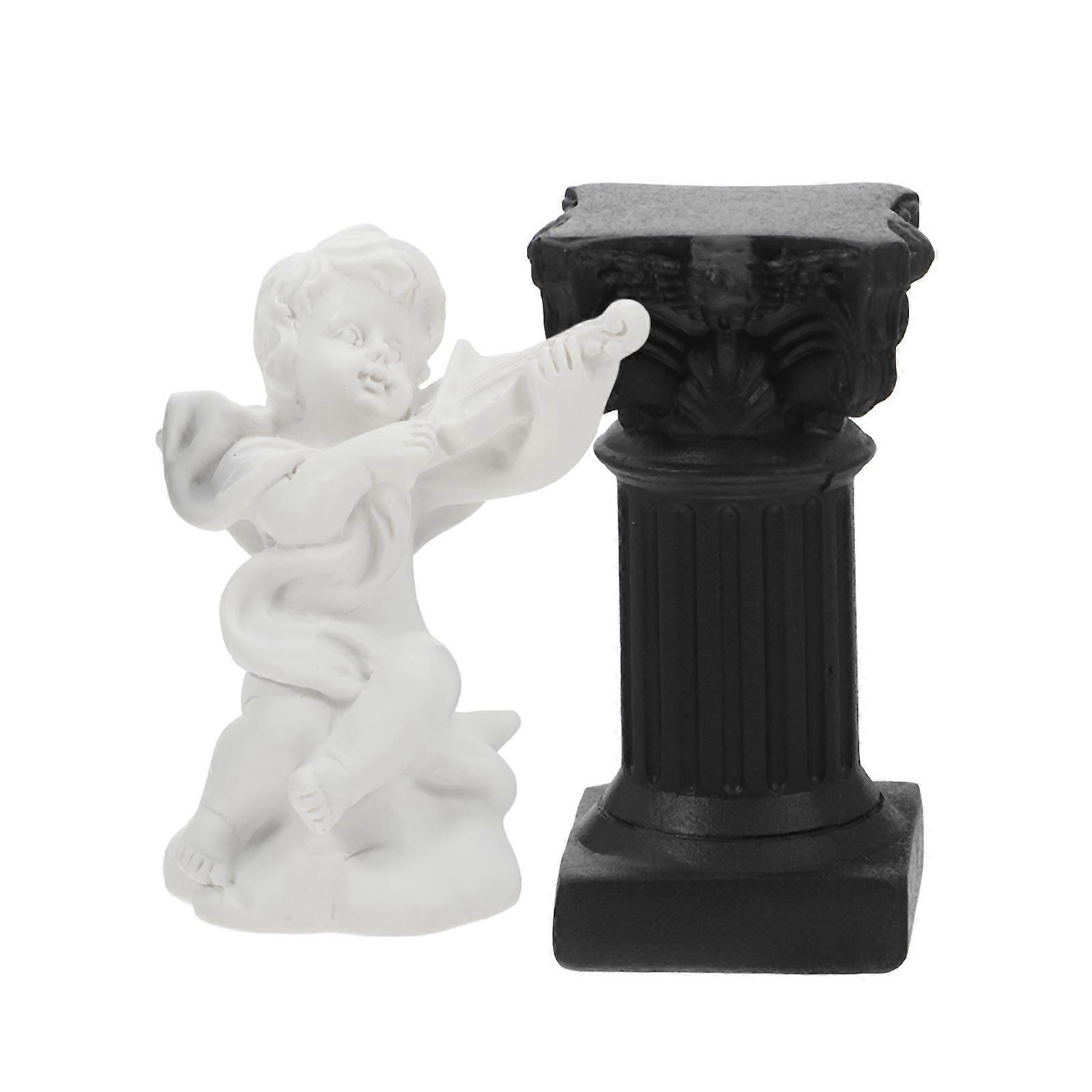 Elegant Miniature Roman Pillar Decorations in Assorted Colors Resin Material for Home Decor and Photo Props 2.5 Inches
