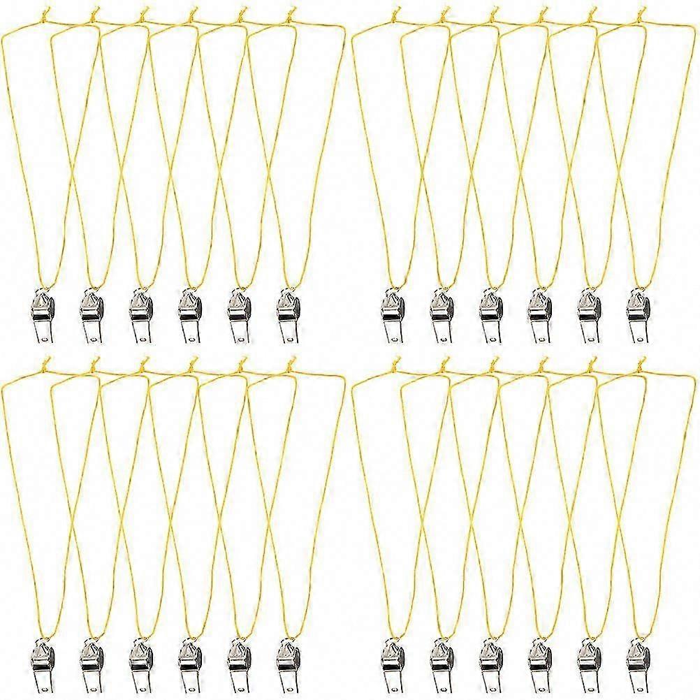 24pcs Multi-function Emergency Referee Whistles for Camping Hiking Survival