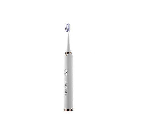Rechargeable Sonic Electric Toothbrush with 5 Modes  Portable Travel Design with 3 Brush Heads and Smart Timer(White)