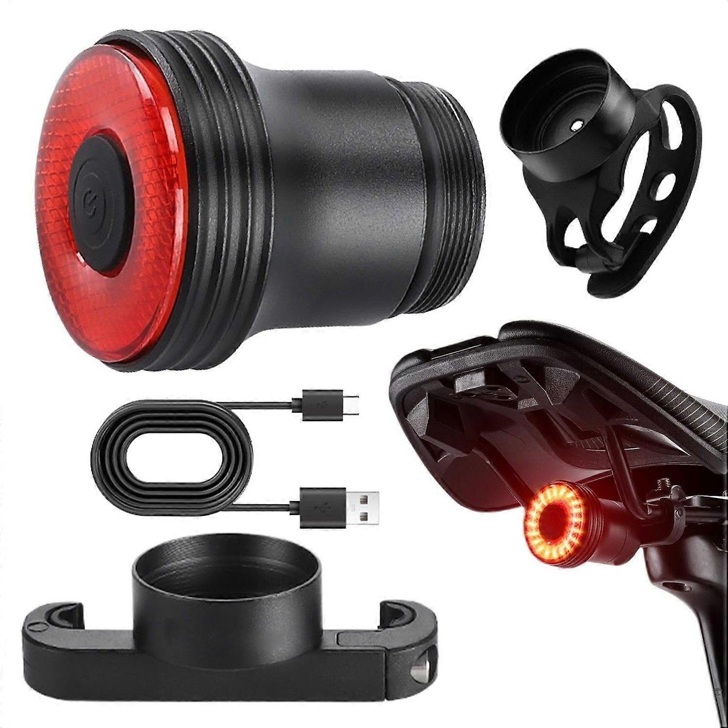 Bike Flashing Tail Light - Auto/Off Taillight with Vibration Sensor | Auto Off Taillight with Vibration Sensor with 5 Flashing Modes for Night Riding,