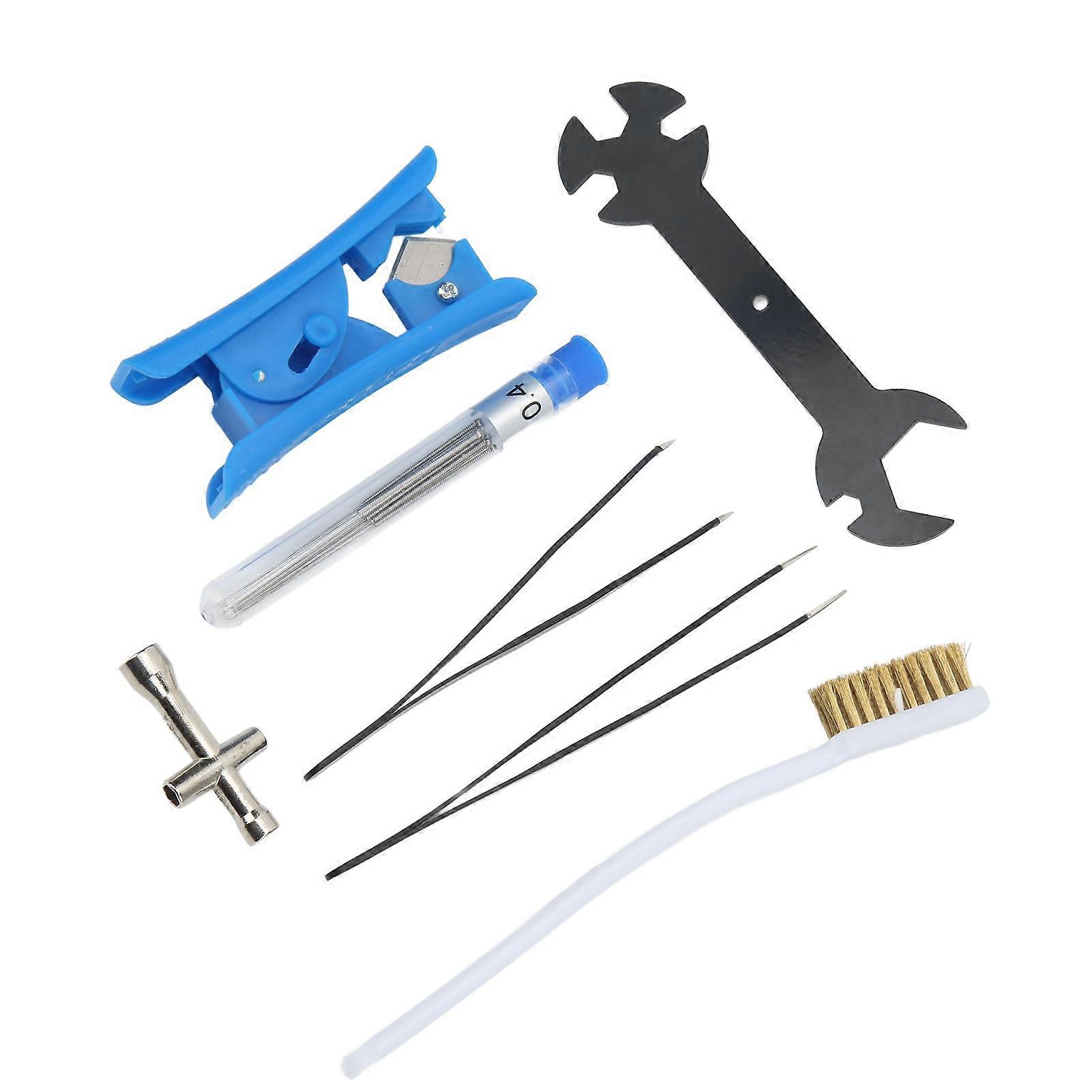 7 قطع 3D طابعة فوهة تنظيف أداة كيت مع ملاقط ومفاتيح ربط