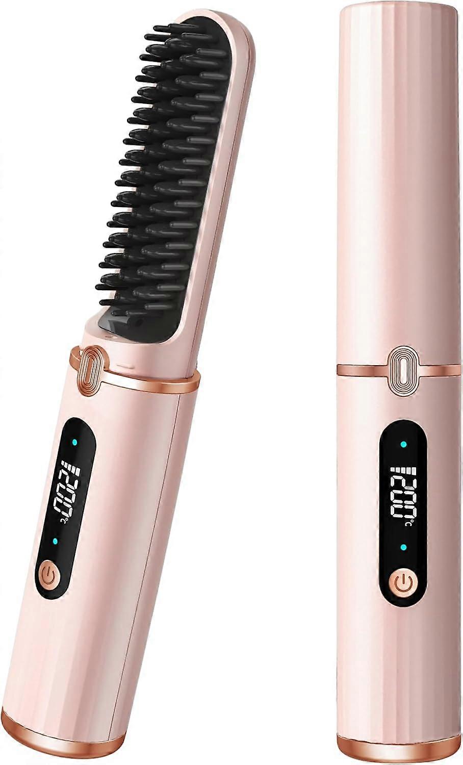 Portable wireless negative ion hair straightener