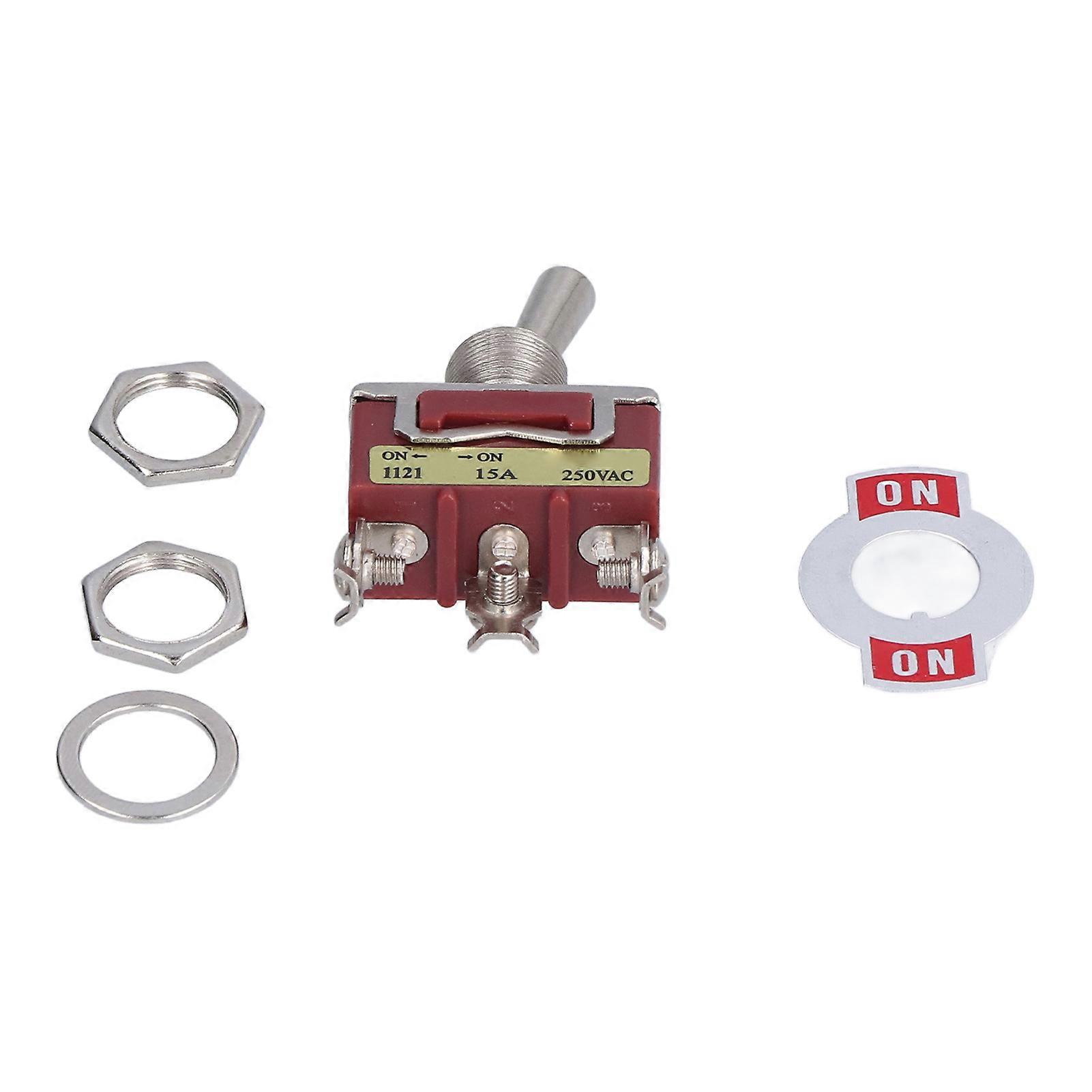 Heavy Duty Toggle Switch 3 Pin Rocker Toggle Switches with Stainless Steel Handle AC