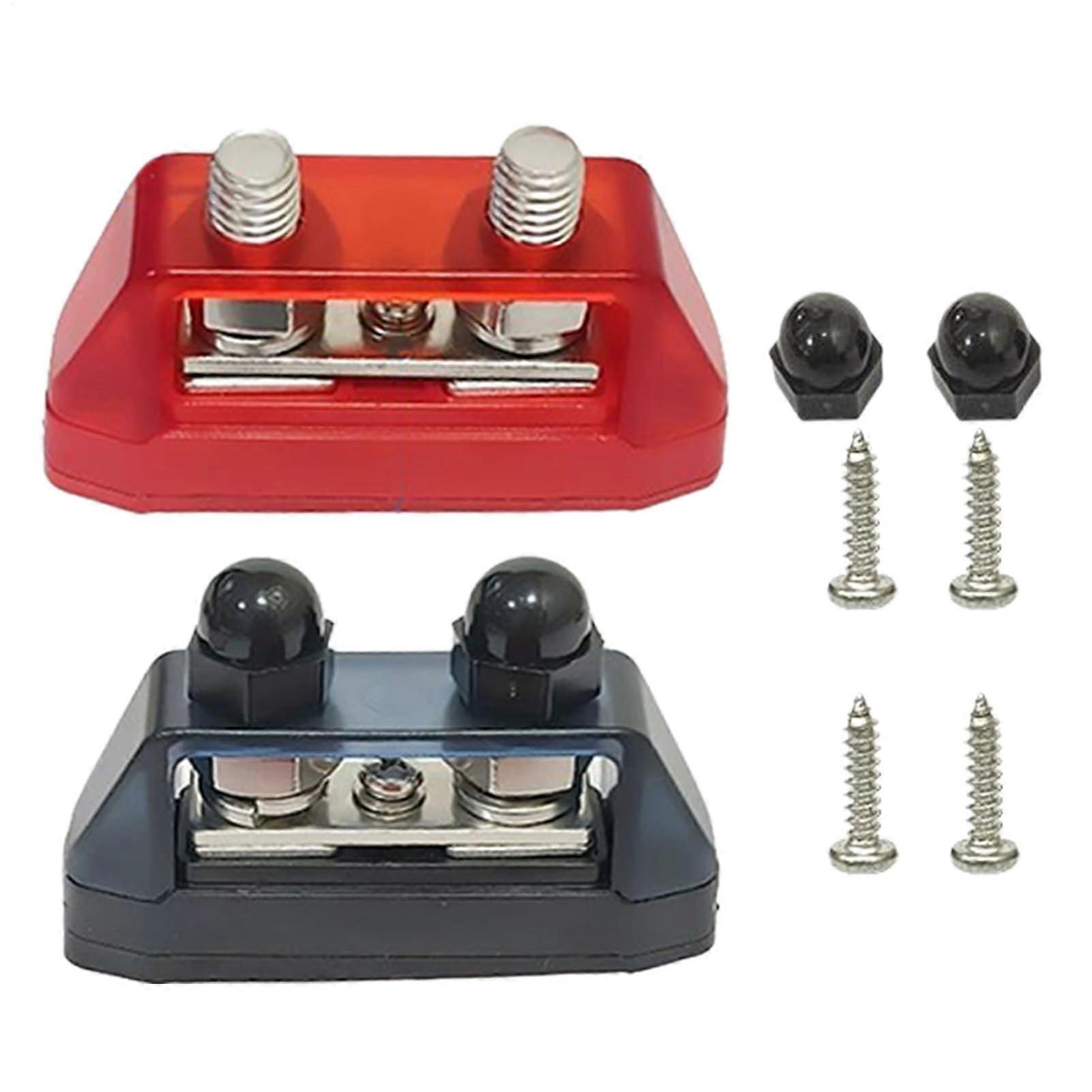 Battery Pole Two Piece Distribution Block Mounting Clamps For Marine And Automotive M10 Stud