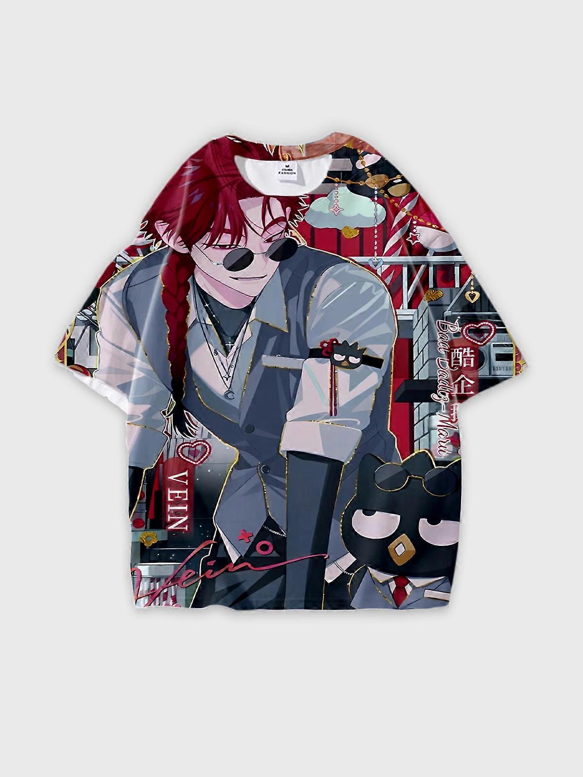 T-Shirt Short Sleeve Round Neck, Summer Casual Loose Graphic Tee, Unisex The Link Click W3003
