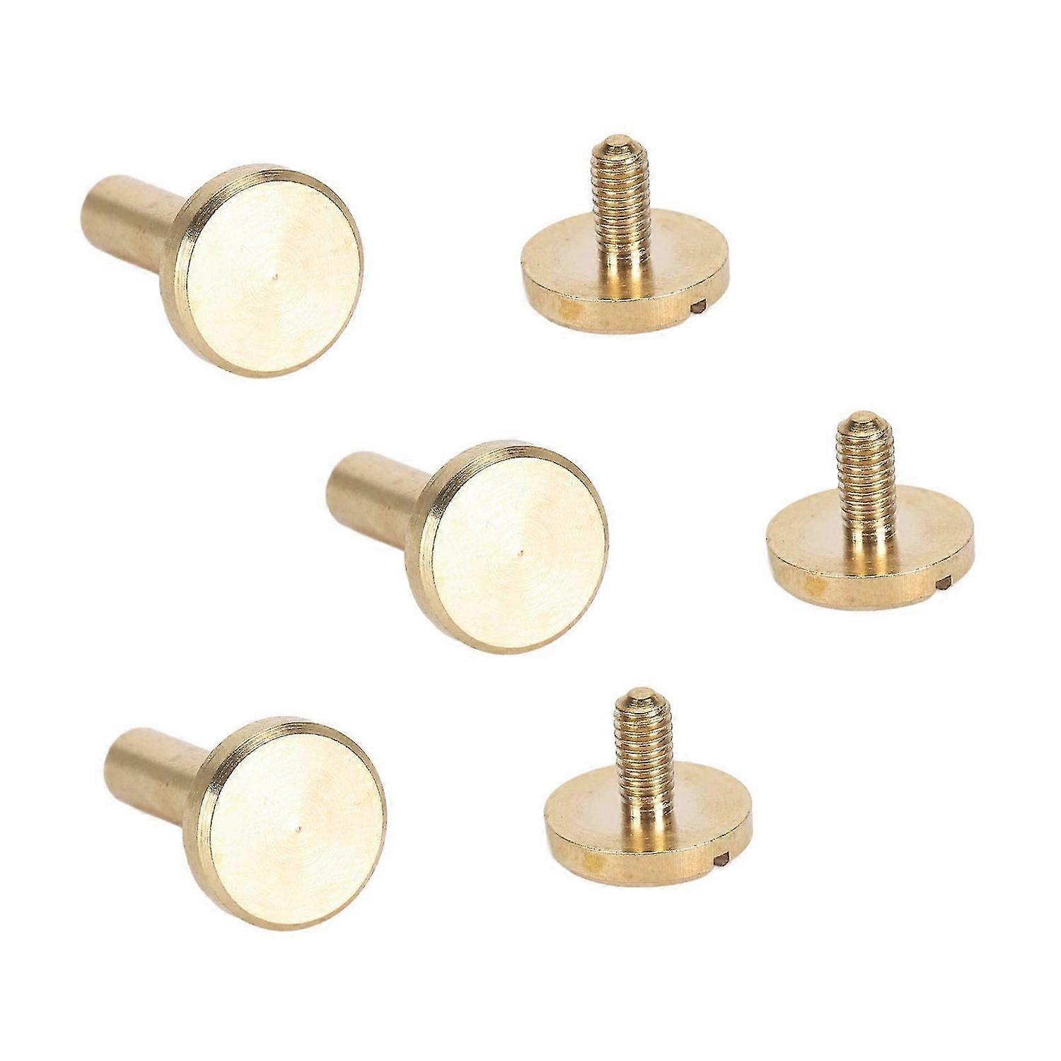 2025 Latest Model 50 Set Binding Rivet Round Flat Head Brass Slot Screw
