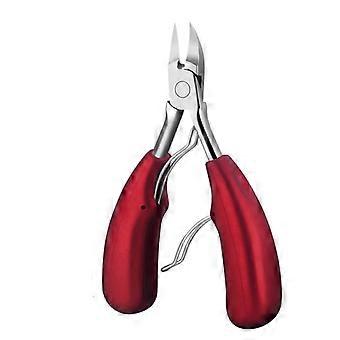 Big Size Nail Clippers Stainless Steel  Rubber Handle False Nail Cutter|Cuticle Scissors(Red)