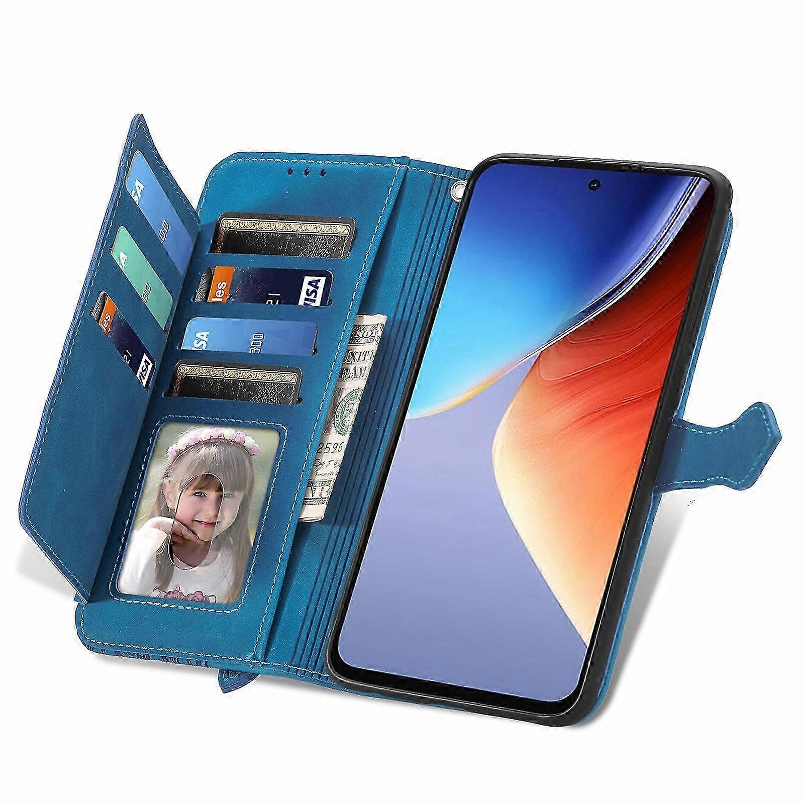 Embossed Flower Zipper Leather Phone Case For Blackview A96 2025