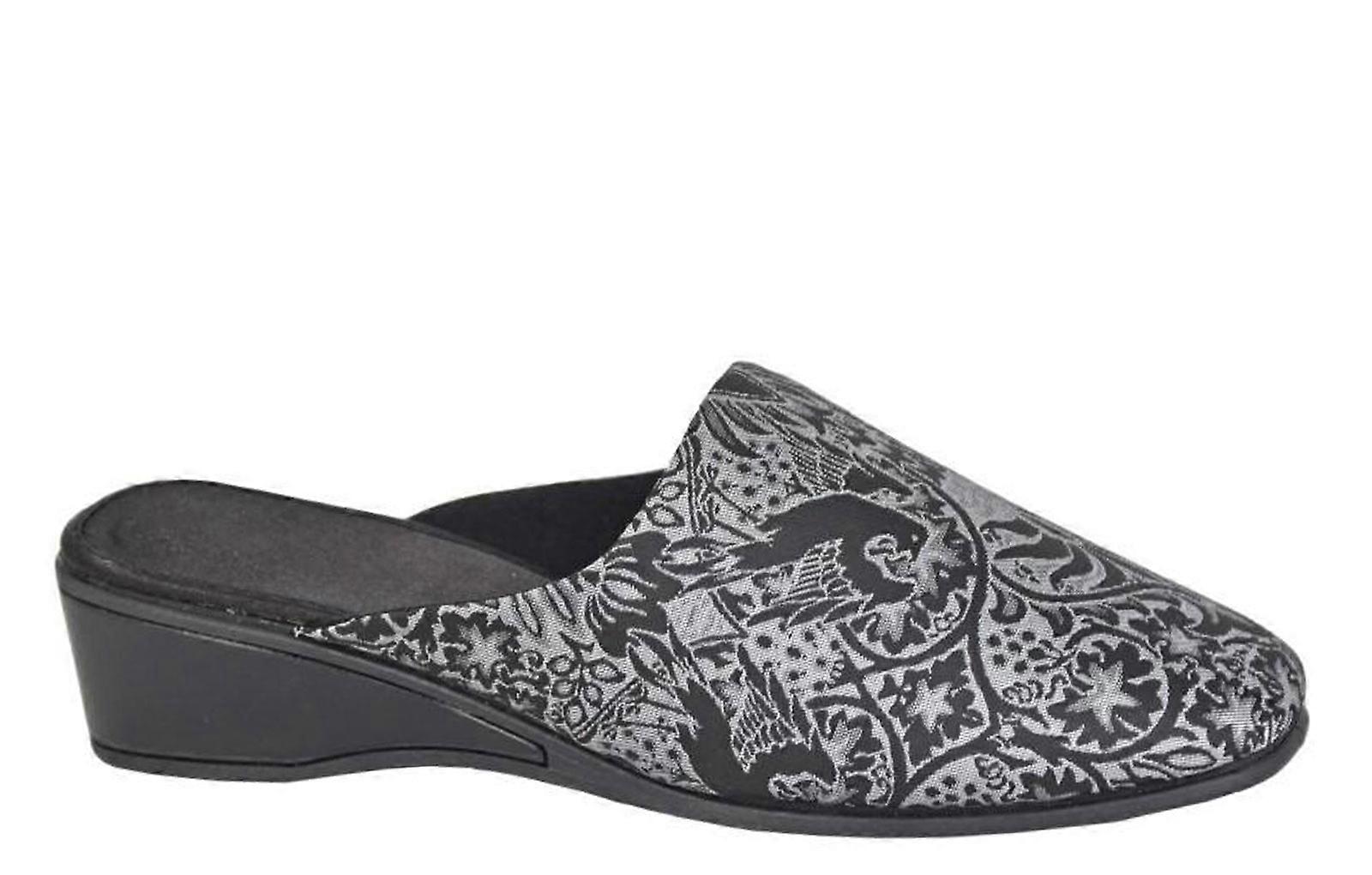 Sleepers Priya Slippers Black/Silver