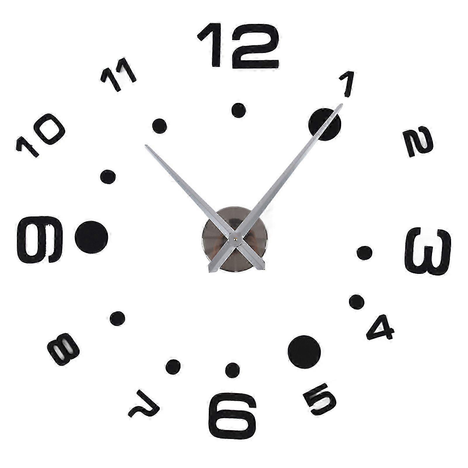 DIY 3D Digital Wall Clock Kit with Adhesive Scale, Durable Decorative Clock for Home