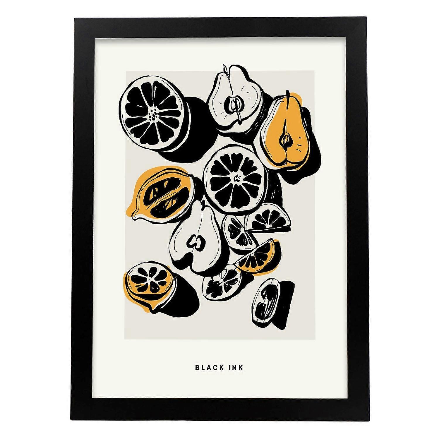 Affiche citrons et poires