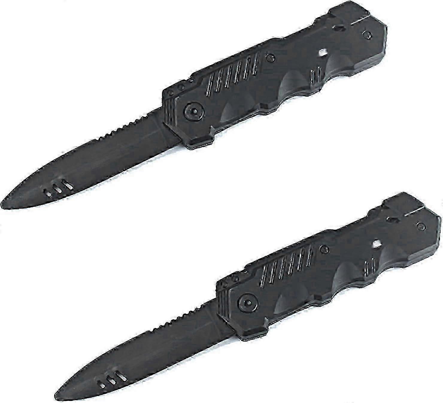 Plast Infällbar Kniv 2st Försvinner Dolk Kniv Leksak Fake Dagger Prop Trick Kniv Prank Leksak Gåva