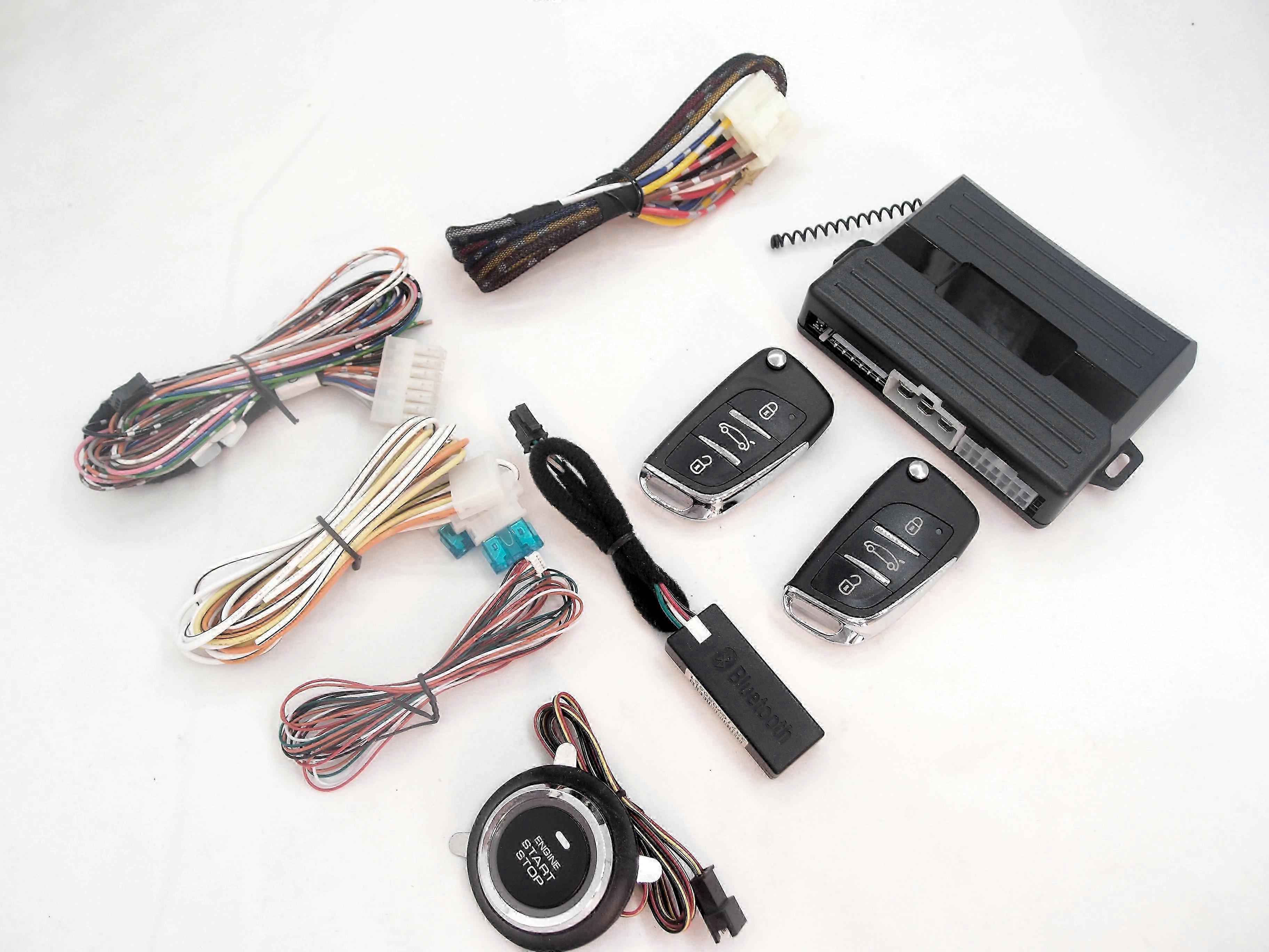 Push start, Car Key Systems Key blade APP control vehicle by Bluetooth, remote start ,with Special plug, for Nissan,Toyota,Honda,Ford