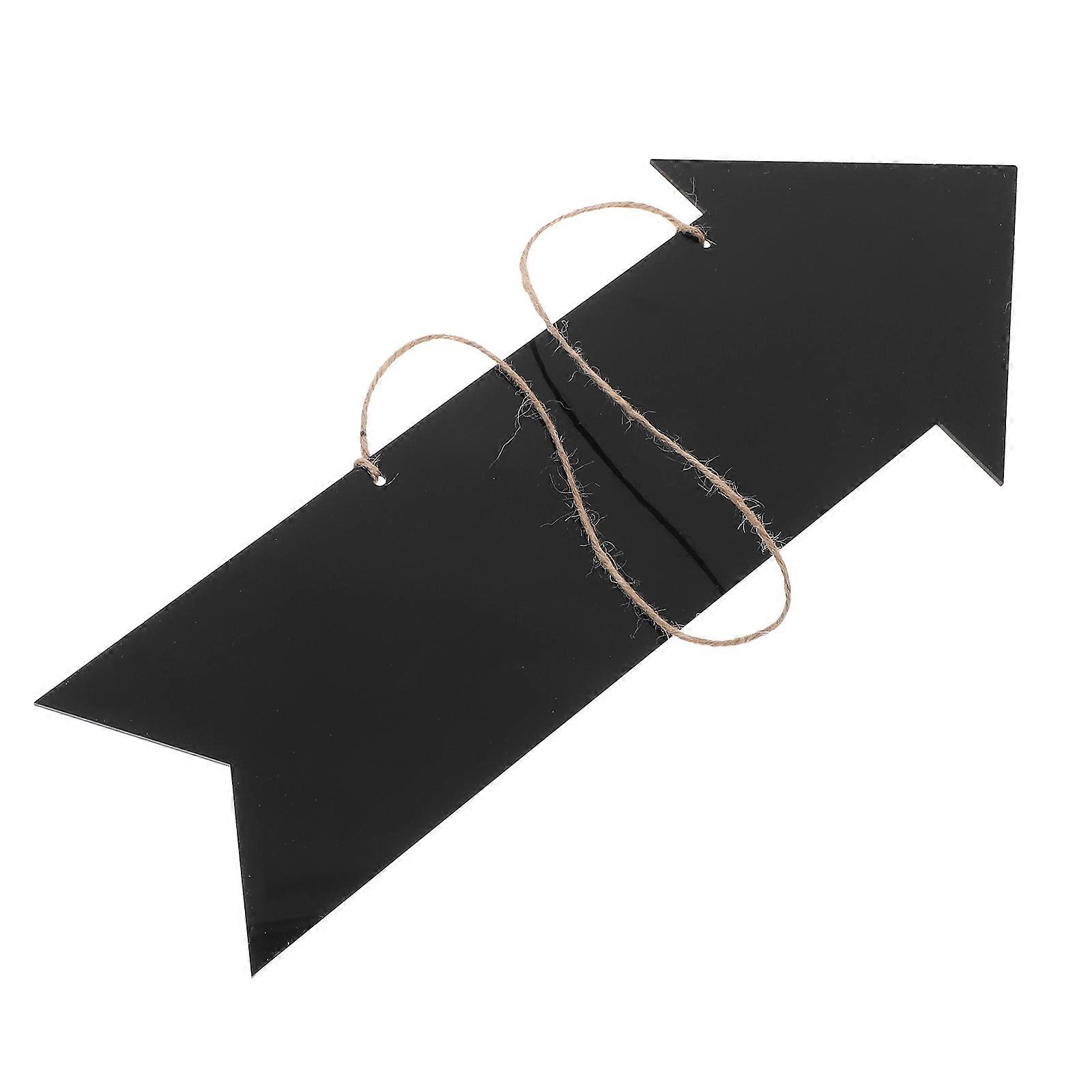 3Pcs Acrylic Chalkboard Sign for Hanging Directional Use in Black