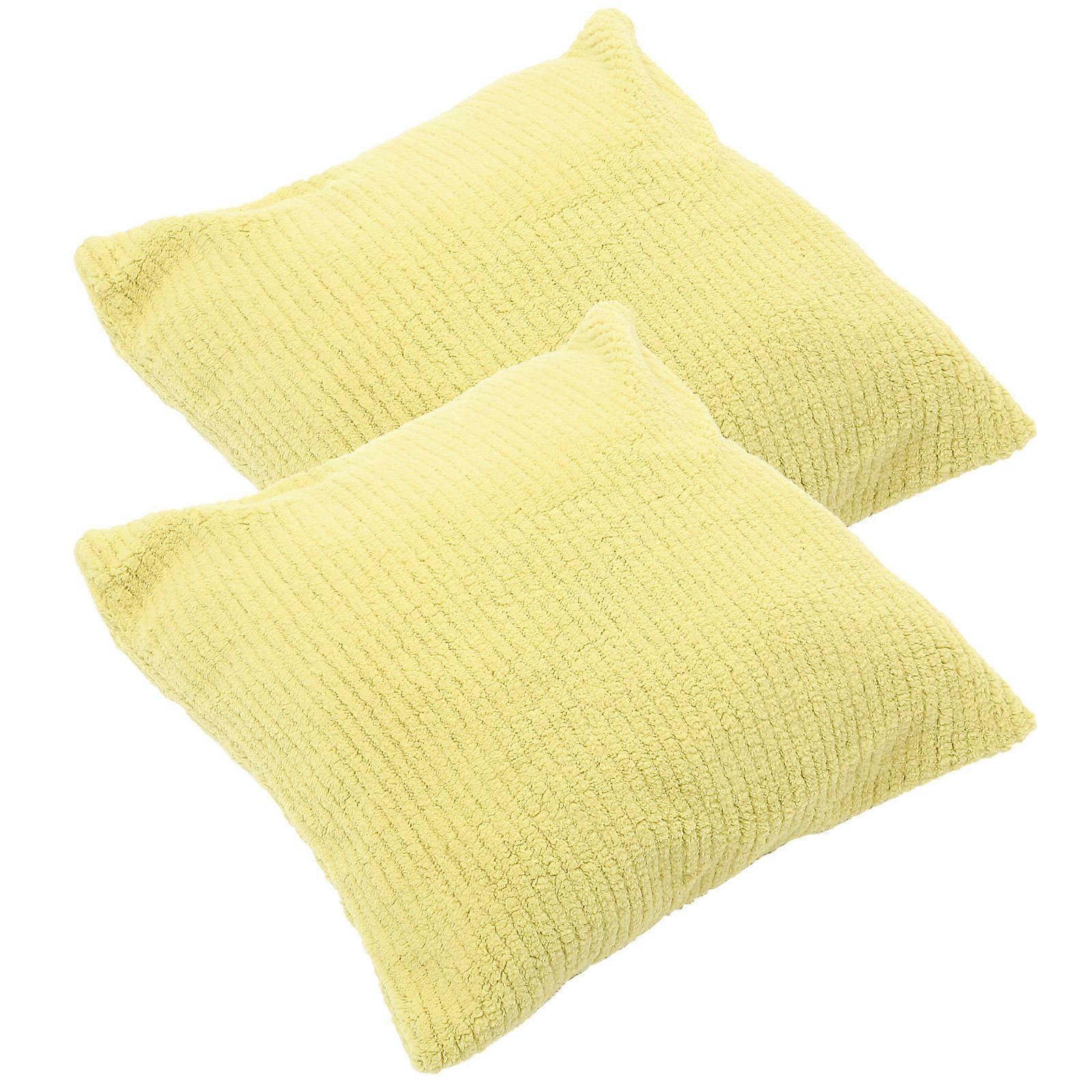 Square Throw Pillow Cover Comfortable Cushion Case for Home Use 2Pcs