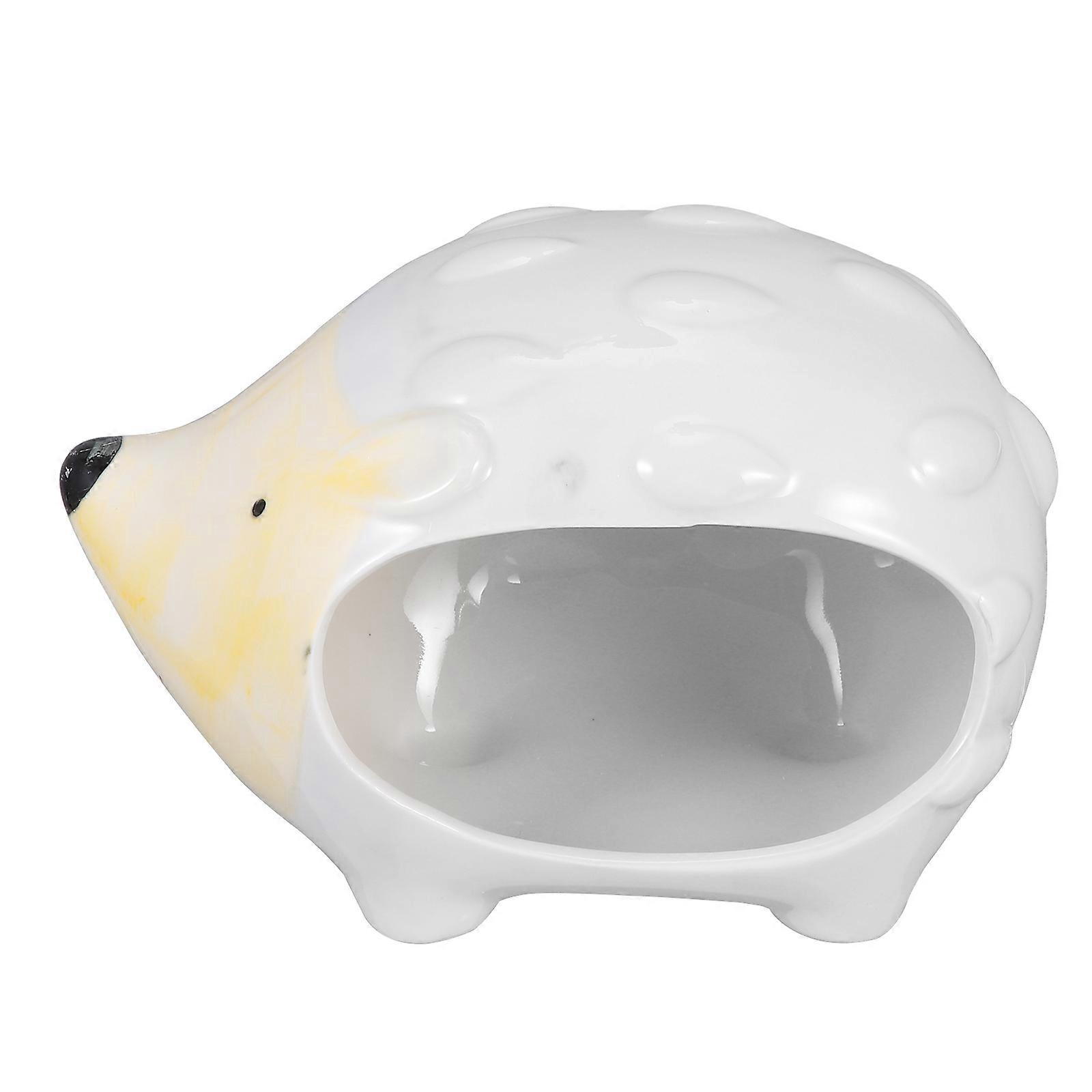 Ceramic Pet Nest Cooling House for Hedgehogs White