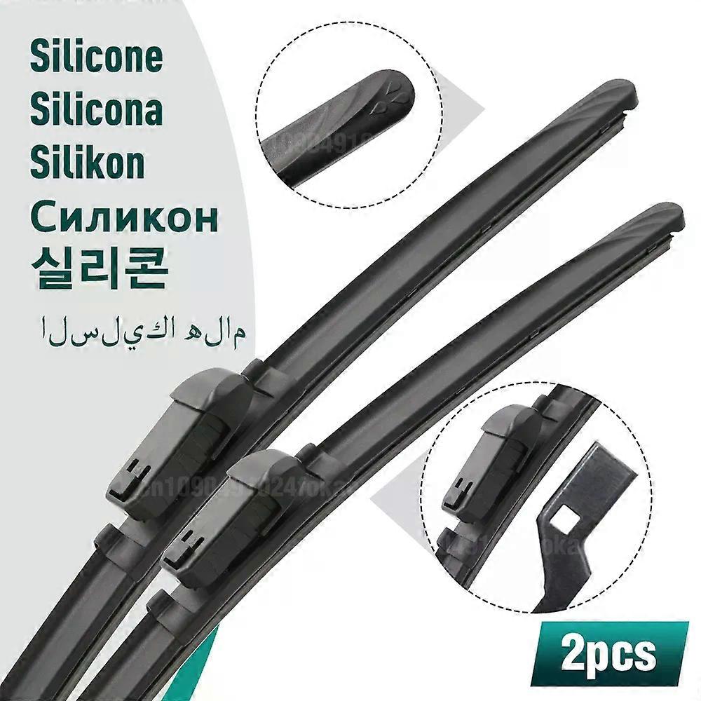 Silicone & rubber  Front Wiper Blades Set For BYD Yuan EV Plus Atto 3 2021 - 2023 Windshield Windscreen Window Brush 24''+16''