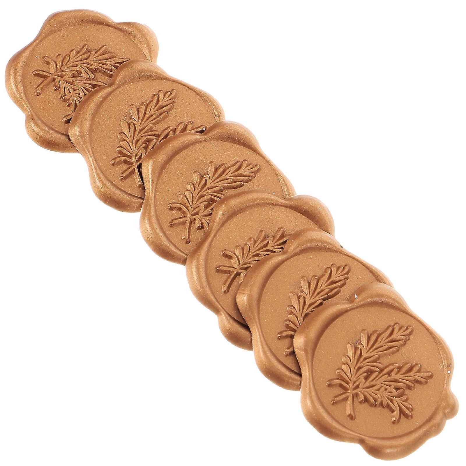 Golden Envelope Seal Stickers Wax Seal Stickers for Wedding 12Pcs
