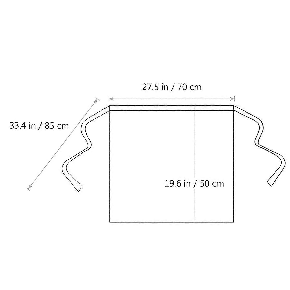 Short Kitchen Apron with Double Pockets for Cooking Black