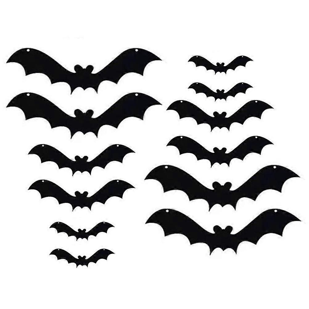 Halloween Bat Pendant Simulation Flying Bats for Decoration 24Pcs