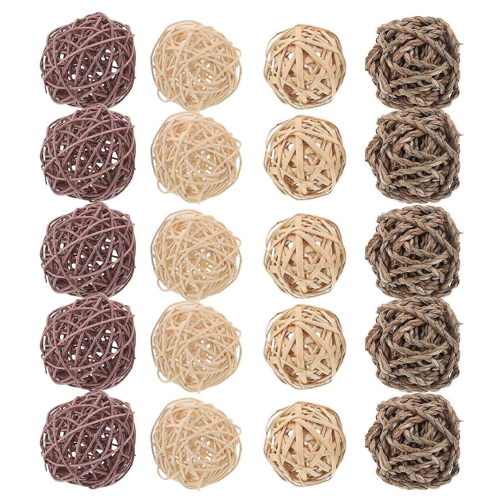 Willow Balls Small Animal Chew Balls for Teeth Grinding 100Pcs Handwoven