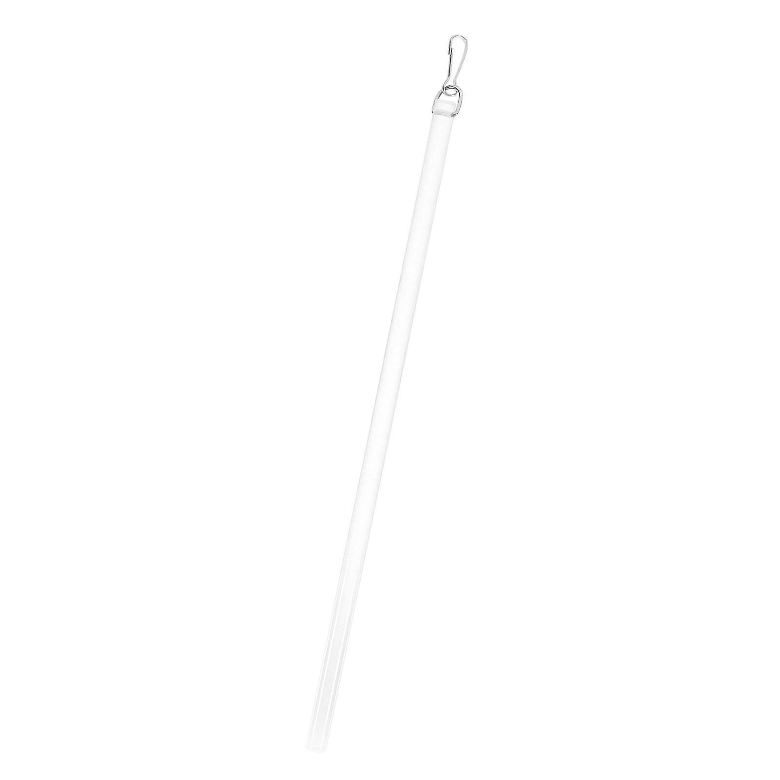 Curtain Pull Rod Acrylic Drapery Wand for Window Curtains 3Pcs White Set