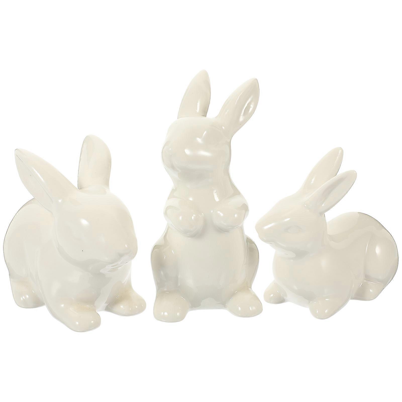 Rabbit Figurine Decor for Home Using Ceramic Rabbit Craft