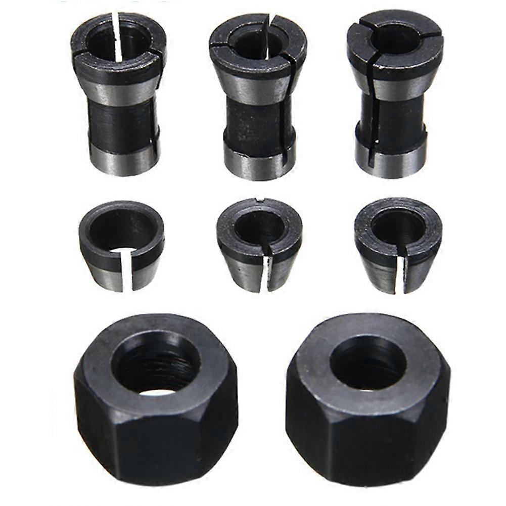 8Pcs High Precision Adapter Collet Set 6mm/6.35mm/8mm Collet Chuck