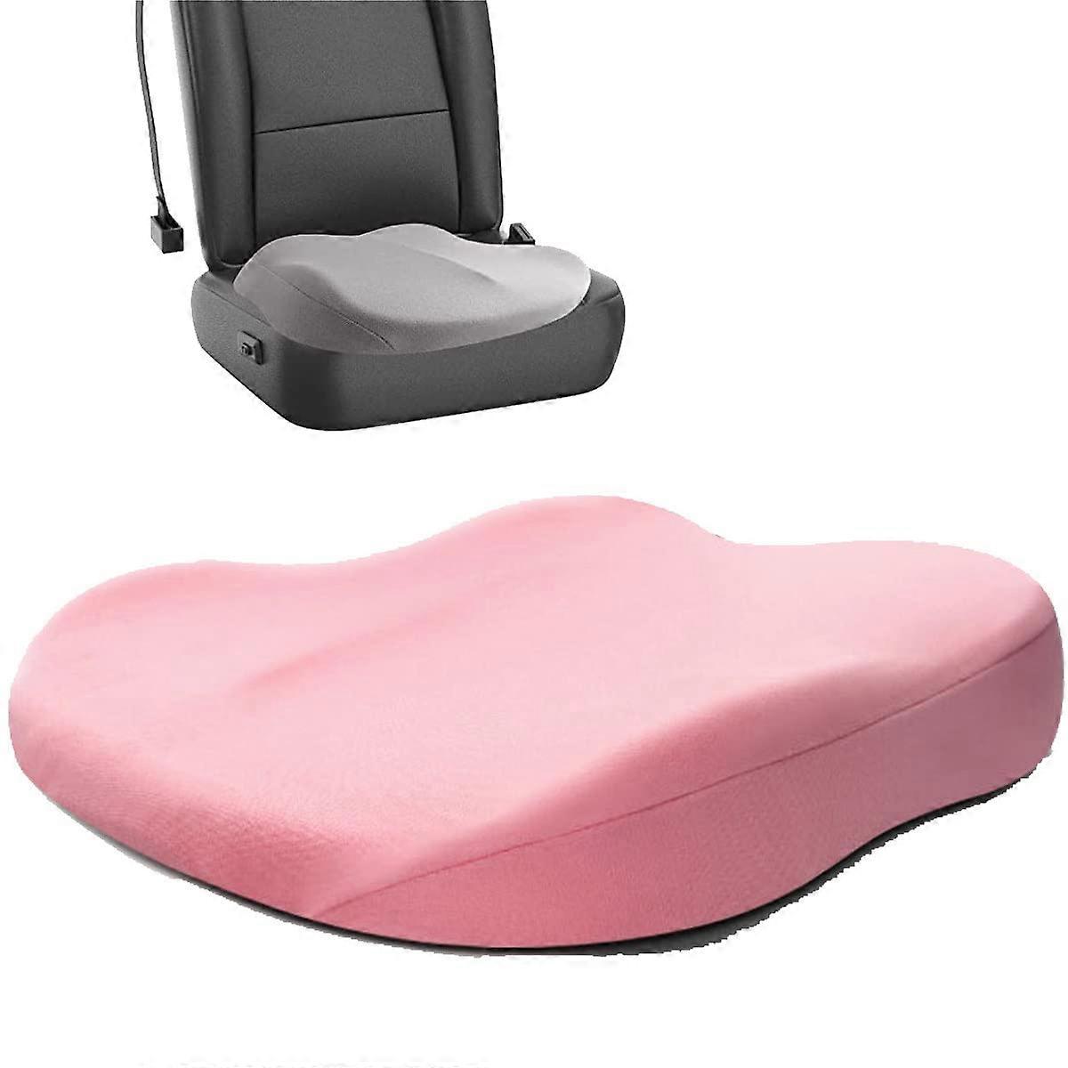 Non Slip Car Seat Cushion Memory Foam For Sciatica Relief Pink Adult Booster Seat Car Wedge Cushion
