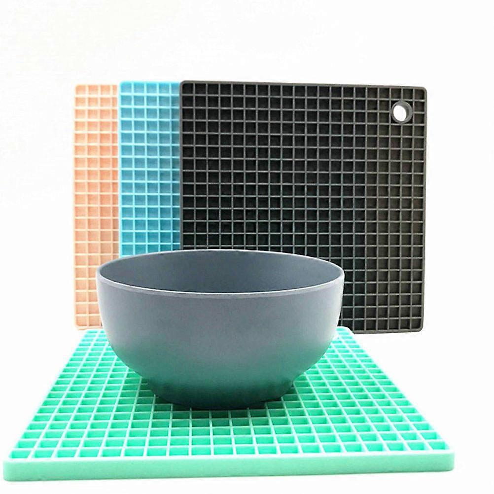 Silicone Placemat Heat Insulation Table Placemats Multifunction 2Pcs Pink