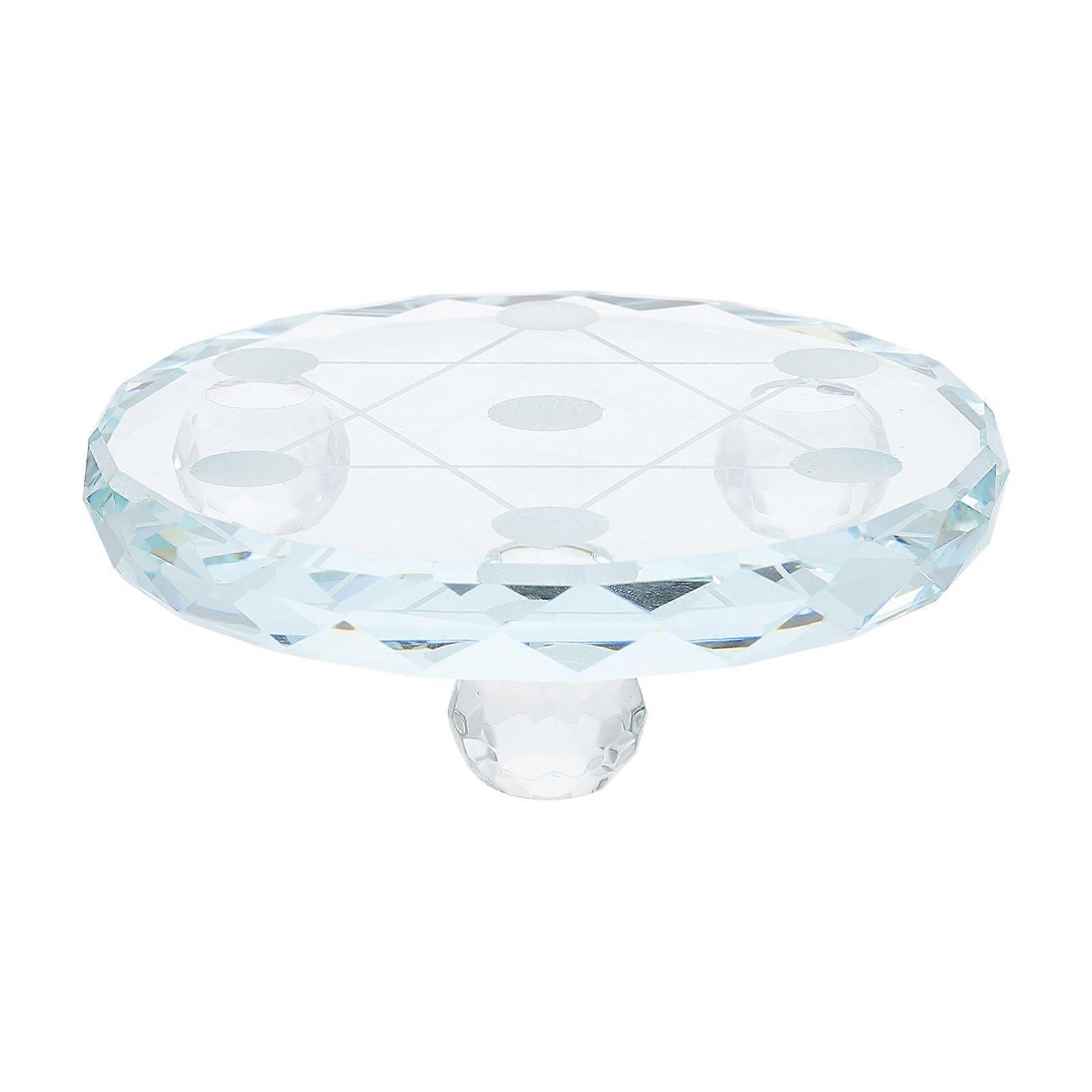 Seven-Star Crystal Tray Transparent for Storage Use 2Pcs Delicate Display