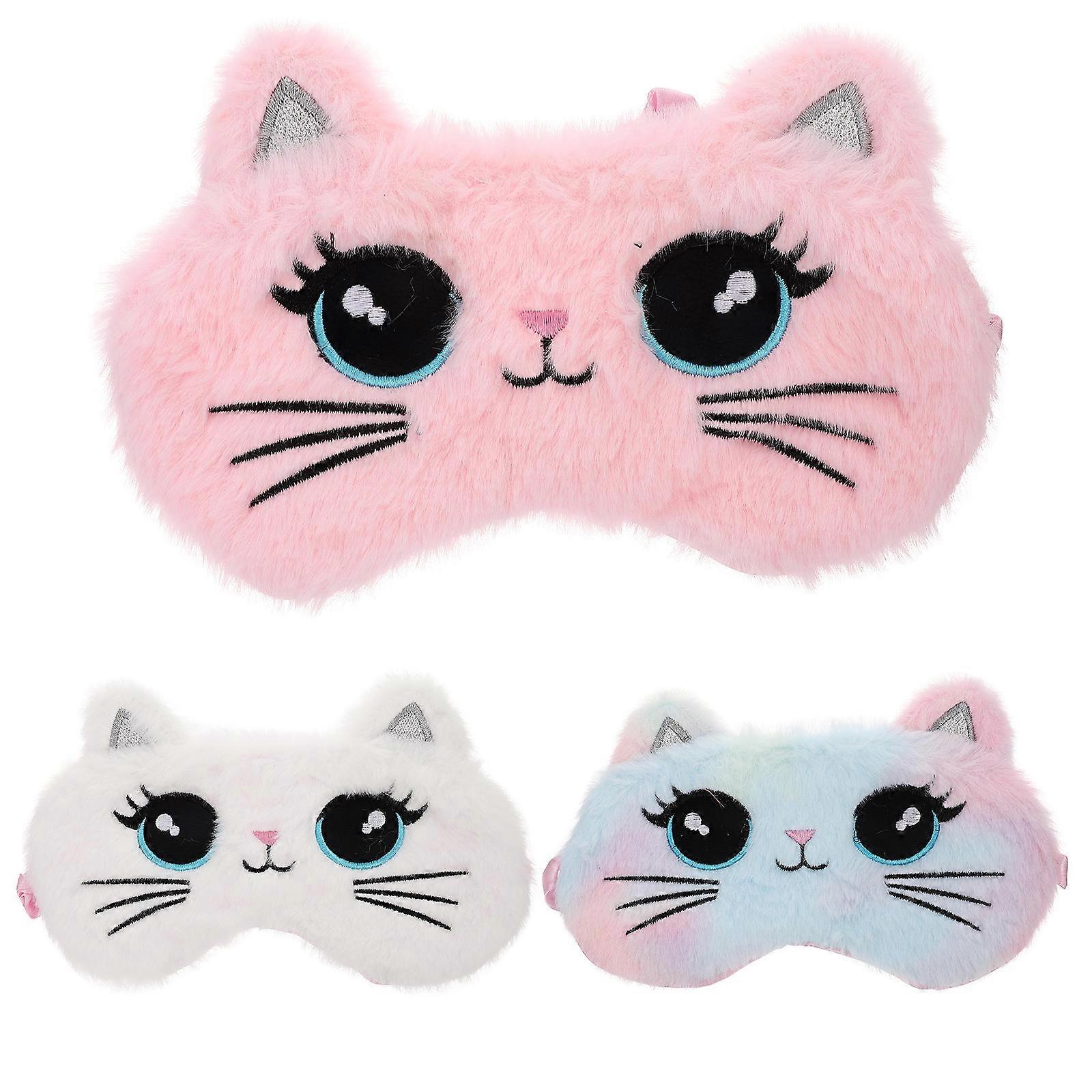 Eye Mask 15 Pcs Cartoon Eye Cover Comfortable Design Office Workers Adults Assorted Color Light Blocking