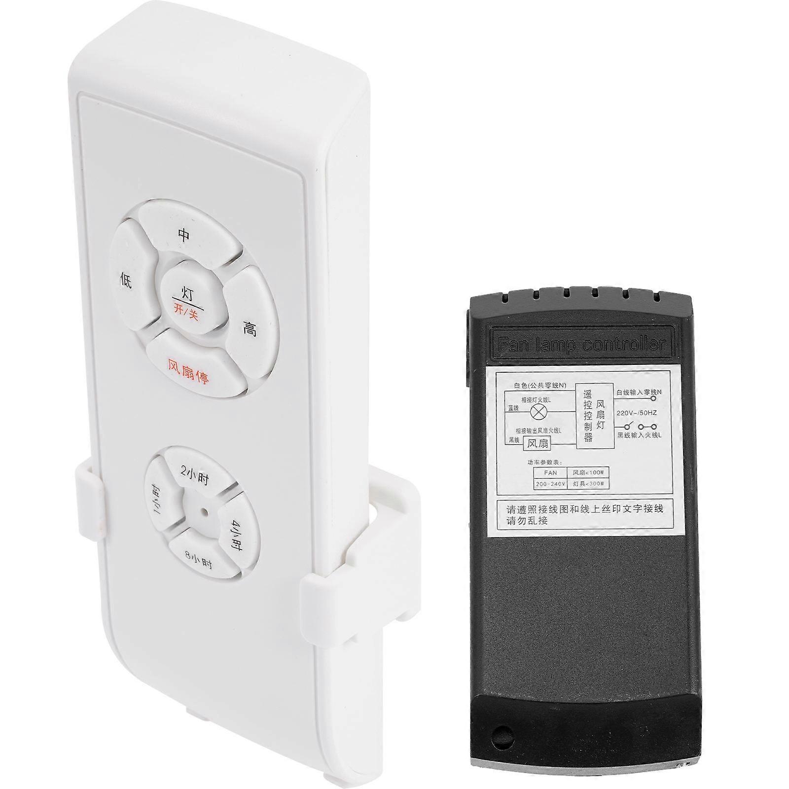 Replacement Ceiling Fan Remote Control Kit For General Users Ceiling Fan Lamp 12.7x4.7cm White Wind Speed Control 2 Sets