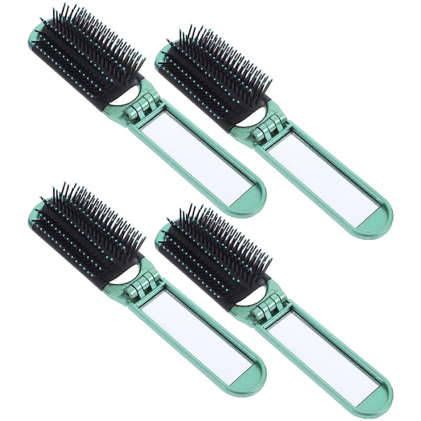 Portable Folding Hair Brush for Hair 20Pcs Foldable Comb with Mirror