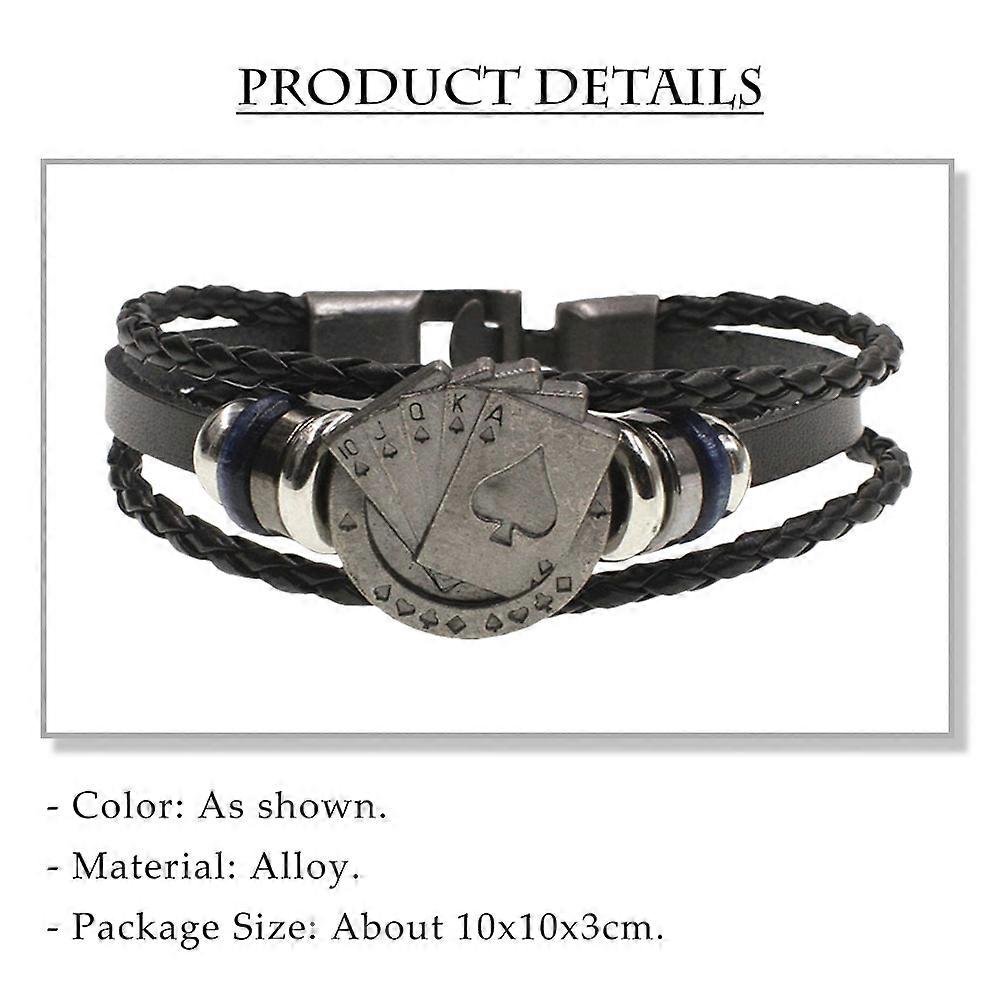 Funny Design Poker Bracelet in Assorted Color for Suitable for Both Men and Women 1Pack